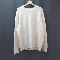 ◇ UNIQLO ユニクロ シンプル ラウンドネック 厚手 冬物 長袖 ニット サイズ3XL アイボリー レディース E  【1309040097988】