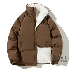 メンズ 中綿ジャケット 厚手 裏起毛 ゆったり カジュアル 冬 防寒 アウター M260105-4