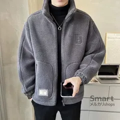 メンズ ボアジャケット 裏起毛 厚手 ゆったり カジュアル 秋冬 防寒 アウター M260105-2