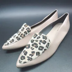 ◇ Style JELLY BEANS ヒョウ柄 起毛 ポインテッドトゥ シンプル オシャレ パンプス サイズ25.0 ブラウン レディース E  【1309040099852】
