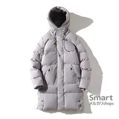メンズ 中綿コート ロング丈 フード付き ゆったり 厚手 防寒 冬 アウター M260105-8