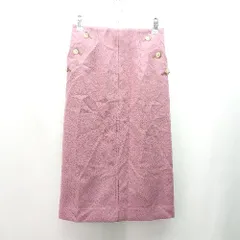 ◇ NOLLEY'S ノーリーズ 無地 バックファスナー スリット ロング タイト スカート サイズ36 ピンク レディース E  【1309250004882】