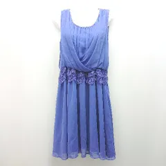 ◇ DorryDoll パール サイドファスナー レース 結婚式 ロング ワンピース サイズ38 ブルー レディース E  【1309250005766】