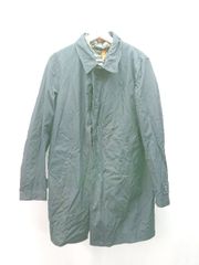 ■ Emergency C.E.C Clothing シンプル 裏地迷彩 カモフラ アウター 長袖 コート サイズLARGE ネイビー レディース E 【1309250007845】