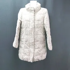 ■ green label relaxing シンプル 無地 厚手　冬物 ノーカラー 長袖 ジャンパー サイズ38 ベージュ レディース E  【1309250007333】