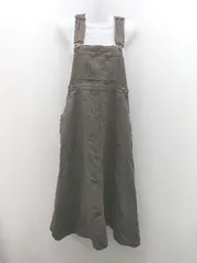 ◇ レイカズン フレア カジュアル つなぎ かわいい シンプル ロング丈 ワンピース サイズF チャコールグレー レディース E  【1309250012900】