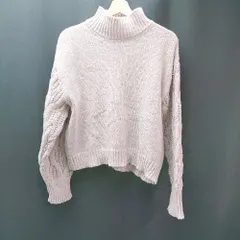 ◇ Ranan ラナン ハイネック ケーブル編み 秋冬 カジュアル 長袖 ニット セーター サイズLL ベージュ系 レディース E  【1309250010852】