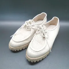 ◇ Oriental Traffic オリエンタルトラフィック レザー ボア 異素材 レースアップシューズ サイズS ベージュ レディース E  【1309250010777】