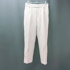 ◇ ROPE PICNIC ロペピクニック センタープレス ウエストゴム 上品 スラックス サイズ36 ピンクベージュ レディース E  【1309250017592】