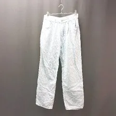 ◇ H&M フロントファスナー 無地 シンプル カジュアル ジーンズ サイズ34 ブルー レディース E  【1309250016656】