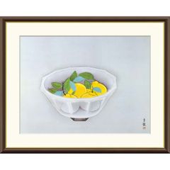 青木乃里子 黄山吹 ジクレー 版画 額装 和風 花 フラワー インテリア