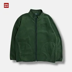 90s OLD UNIQLO フリースフルジップジャケット y2k グリーン XL