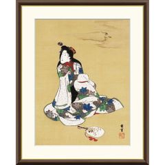 小島功「醒めやらず」木版画 直筆サイン入り 版元近藤恒志郎 美人画 黄