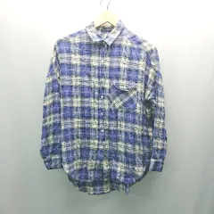 ◇ AZUL BY MOUSSY チェック カジュアル 薄手 古着 長袖 シャツ サイズS ブルー レディース E  【1309250020561】