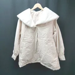 ◇ nice claup 中綿ジャケット 襟取り外し可能 ドローコード アウター 長袖 ジャケット サイズFREE ピンク レディース E  【1309250024385】