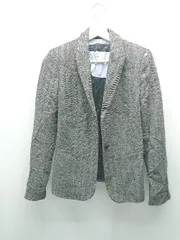 ◇ zara basic テーラード 裏地あり ヘリンボーン スリット フロントボタン 長袖 ジャケット サイズXS ブラック メンズ E  【1309250025535】