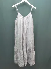 ◇ AUNT MARIES 肩紐調節可能 袖なし くすみカラー プルオーバー ロング ワンピース 表記なし パープル レディース E  【1309250027904】