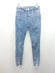 ◇ JEANASIS ジーナシス ダメージ加工 カットオフ スキニー デニムパンツ サイズS インディゴ レディース E  【1309250029861】