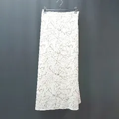 ◇ natural couture 花柄 総柄 バックウエストゴム ロング フレア スカート 表記なし ホワイト レディース E  【1309250030577】のサムネイル