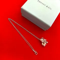 極 美品 TIFFANY&Co. ティファニー テディベア モチーフ シルバー925 チェーン ネックレス ペンダント アクセサリー シルバー 36618