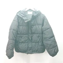 ■ RAY CASSIN レイカズン フード ジップアップ 中綿 シンプル 秋冬物 長袖 ジャケット サイズF ブラック レディース E  【1309250034933】