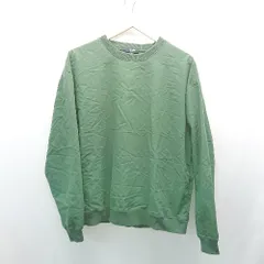 ◇ BEAMS HEART ビームス ハート クルーネック 薄手 ストレッチ シンプル 長袖 カットソー サイズL グリーン レディース E  【1309250038153】