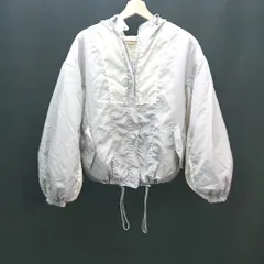 ◇ one after another NICE CLAUP 2way 中綿 ジップアップ 秋冬物 ボア 長袖 ジャケット サイズF グレー レディース E  【1309250038023】