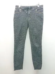 ◇ CIAOPANICTYPY ジーンズ スリット 切りっぱなし加工 カジュアル デニムパンツ サイズL ブラック レディース E  【1309250039518】