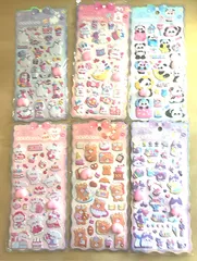 6枚セット！DIY お尻シール ぷくぷくシール 3Dステッカー 立体ステッカー ぷっくりシール 中空 デコシール