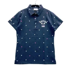 サイズ：M ADIDAS GOLF アディダスゴルフ  半袖ポロシャツ 総柄 ネイビー系 [240101587297] ゴルフウェア レディース ストスト