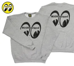ムーンアイズ スウェットシャツ メンズ トレーナー おしゃれ かっこいい アメカジ 冬 秋 起毛 アメリカン MOONEYES MOON Equipped スウェットシャツ グレー