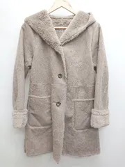 ◇ INGNI イング スウェード調 フェイクファー 長袖 コート ジャケット サイズＭ ベージュ レディース P  【1310020000409】