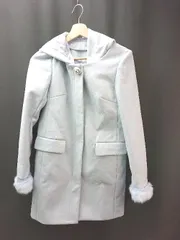 ◇ ノーブランド ジップアップ フーディー ビジュー 長袖 コート サイズM ブルー レディース E  【1309250048923】