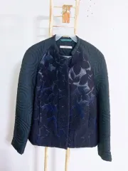 ヴィンテージ (サイズ36) オイルリリー レディース フラワー キルティング ラウンド ショートジャケット