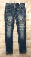 【中古】 MNML ミニマル デニムスキニーパンツ 裾ジップ RN139488 ブルー系 32 111445341