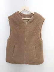 ◇ INGNI イング ボア ジップアップ ノースリーブ ベスト サイズM ブラウン レディース P  【1310020014840】