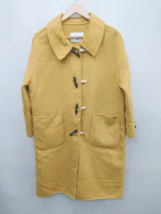 ◇ SAISON DE PAPILLON ウール混 秋冬 無地 長袖 ダッフルコート サイズM イエロー系 レディース P  【1310020015427】
