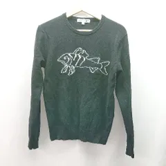 ◇ JWANDERSON×UNIQLO コラボ 秋冬コーデ お魚 シンプル 長袖 ニット サイズM ブラック レディース E  【1310050009847】