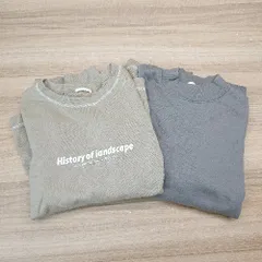 ◇ 《 GU まとめ売り2点セット サイズM 裏起毛 オーバーサイズ カジュアル シンプル トレーナー レディース 》 E  【1310050007256】