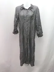 ◇ JEANASIS カジュアル シンプル 透け感 ロング 長袖 シャツ サイズF チャコール レディース E  【1310050010553】