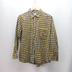 ◇ Another Edition カジュアル チェック柄 秋冬素材 レイヤード 長袖 ネルシャツ 表記なし イエロー/ブルー メンズ E  【1310050009939】