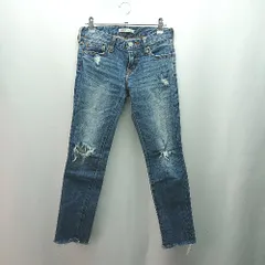◇ AZUL BY MOUSSY ジーンズ オールシーズン ダメージ加工 カジュアル デニムパンツ サイズ25 ブルー レディース E  【1310050015947】のサムネイル