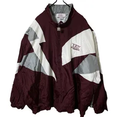 3XL レッド 赤 シルバー カラフル オーバーサイズ 無地 ナイロン ジャケット アウター レディース ユニセックス メンズ 古着 長袖