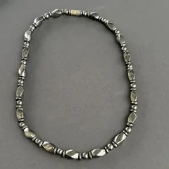 磁気ネックレス メンズレディース 天然石ヘマタイト 強力 肩凝り おしゃれ黒  お洒落 かっこいい 血行促進 ダイエット パワーストーン貧血防止 ピースマーク ベーシック 首こり 頭痛 プレゼント 解消グッズ 健康アクセサリー スポーツ 美容 女性男性