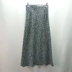 ◇ niko and 総花柄 ウエストゴム 裏地あり かわいい ロング丈 フレア スカート サイズ3 ネイビー レディース E  【1310050016913】