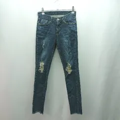 ◇ DURAS ジーンズ オールシーズン カジュアル シンプル ダメージ加工 デニムパンツ サイズS ブルー レディース E  【1310050016852】のサムネイル