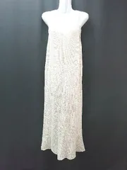 ◇ AMERICAN HOLIC メッシュ ニット スリーブレス カジュアル ロング丈 ワンピース サイズF アイボリー レディース E  【1310050016715】