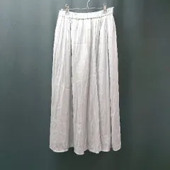 ◇ KBF ウエストゴム 裏地あり きれいめ かわいい ロング丈 フレア スカート サイズONE グレー レディース E  【1310050017965】