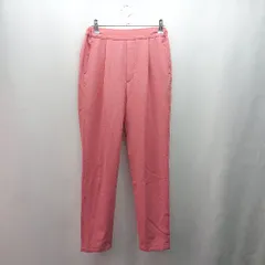 ◇ Green Label Relaxing センタープレス ウエストゴム カジュアル テーパードパンツ サイズ38 ピンク レディース E  【1310050017118】