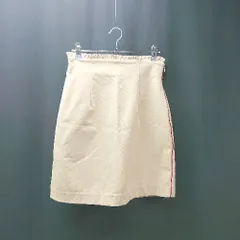 ◇ ◎ ●未使用● dazzlin ダズリン フリル サイドライン おしゃれ ミニ タイト スカート サイズM ベージュ レディース E  【1310050025038】